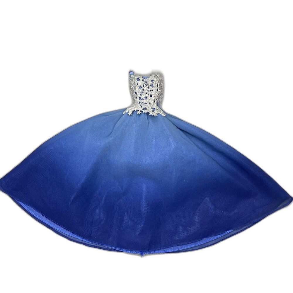 Barbie Dress Ball Gown AA 2016 Holiday Peace Hope Love Blue Silver Stars Mattel
